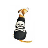Black Skull Wool Dog Sweater