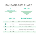 Washable dog bandana in leaf print cotton, ethically made small-batch pet bandana