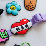 Love Mom Heart Dog Charm