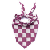 Rad plum checkers dog bandana