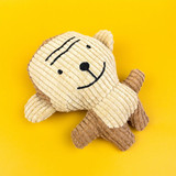Sustainable dog toy with non-toxic materials and plush construction
