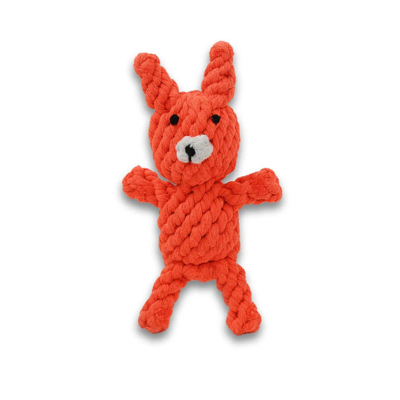 Handcrafted fox-shaped rope toy for dogs chewing and tug play