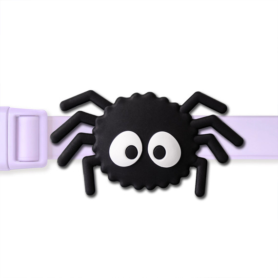 Spooky Spider Jiby silicone dog collar charm with clip ring