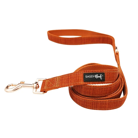 Sassy Woof Dog Leash Burn Orange -Foxy