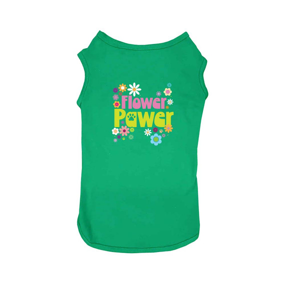 Cute flower pawer dog t-shirt