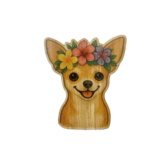 Chihuahua bamboo wood sticker