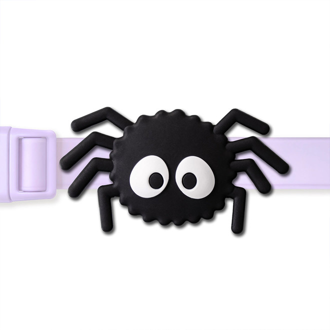 Spooky Spider Jiby silicone dog collar charm with clip ring