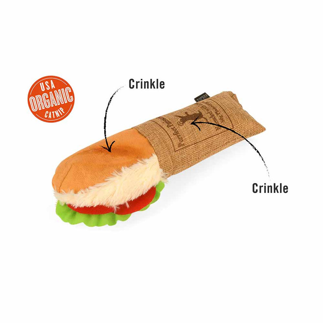 eco cat organic baguette cat toy