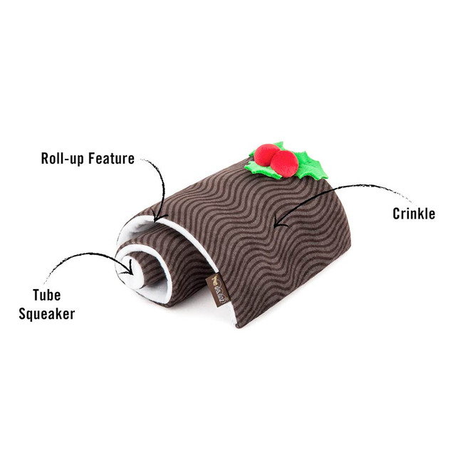 Holiday Classic Yummy Yule Log Dog Plush Toy