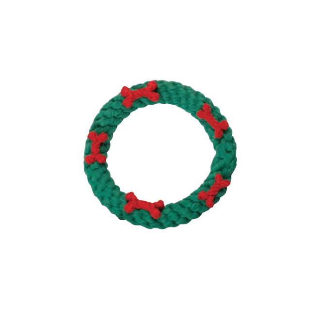 Holiday Ring Wreath Rope dog toy