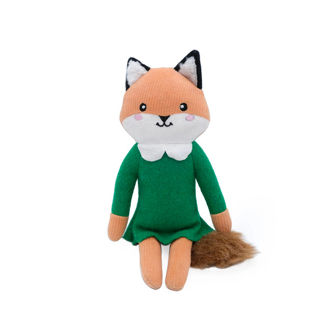 ZippyPaws EcoZippy fox felt dog toy eco-friendly natural materials sustainable squeaker