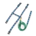 Funky Fish cat harness and leash set with adjustable fit and 4-foot lead