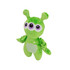 Alien dog toy with crinkle arms and squeaker made from recycled bottles