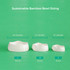 Small, medium, and large bamboo bowls for pets side by side
