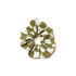 handmade checker scrunchie olive and white