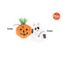 Pumpkin catnip toy and ghost cat toy duo filled with certified organic catnip