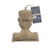 Biodegradable jute dog chew toy wrapped in soft suede cover for durability