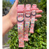 Light pink flower pattern dog collar