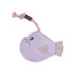 EcoZippy angler fish dog toy made from suede leather and jute cotton rope