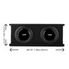 DS18 12" Loaded Shallow Subwoofer Enclosure 700 Watts Rms @ 1 ohm DS18 12" Loaded Shallow Subwoofer Enclosure 700 Watts Rms @ 1 ohm