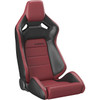Corbeau XJ Jeep Cherokee Sportline RRX Reclyning Seat - Black Vinyl with Burgundy Vinyl (pair)