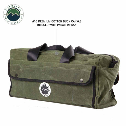 Small Duffle Bag with Handle & Straps - #16 Waxed Canvas Storage Small Duffle Bag with Handle & Straps - #16 Waxed Canvas Storage