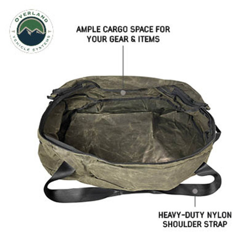 Large Duffle Bag with Handle & Straps - #16 Waxed Canvas Storage Large Duffle Bag with Handle & Straps - #16 Waxed Canvas Storage