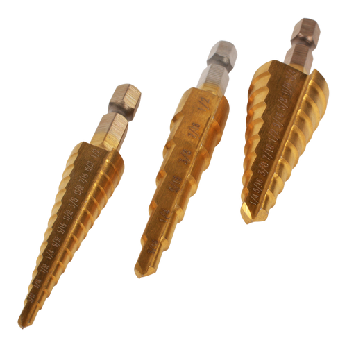 Allstar Step Drill Bit Kit, 3pk