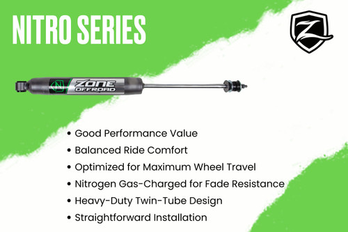 Zone Offroad XJ Cherokee 3" Suspension Lift Kit with Full Leaf Springs & Nitro Shocks Zone Offroad XJ Cherokee 3" Suspension Lift Kit with Full Leaf Springs & Nitro Shocks