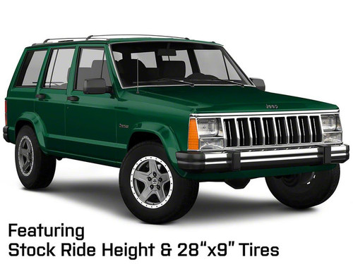 Mammoth Boulder Simulated Beadlock Style Charcoal Wheel; 16x8; 0mm Offset (84-01 Jeep Cherokee XJ)