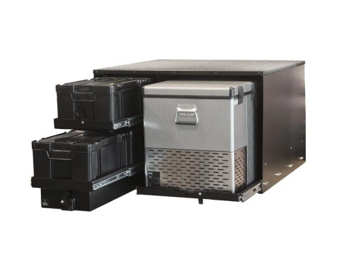 4 Cub Box Drawer & Fridge Slide Combo - XJ Cargo Storage Slideout 4 Cub Box Drawer & Fridge Slide Combo - XJ Cargo Storage Slideout