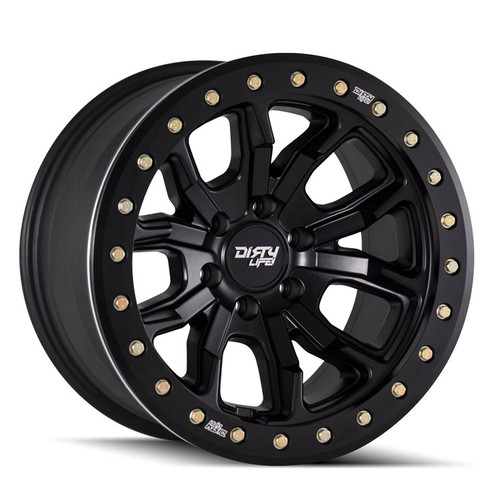 Dirty Life Wheels 17x9 9303 DT-1 Simulated Beadlock - Matte Black - Fits XJ Cherokee