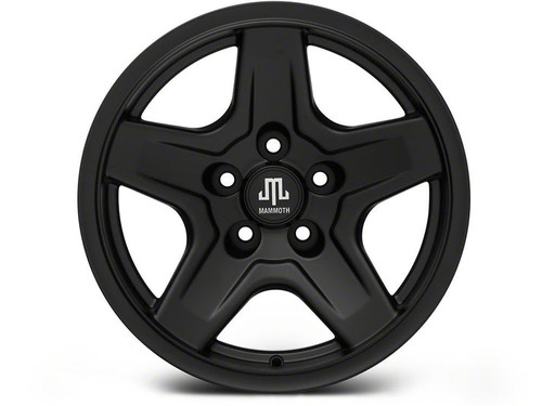 Mammoth Boulder Black Wheel; 16x8; 0mm Offset (84-01 Jeep Cherokee XJ)