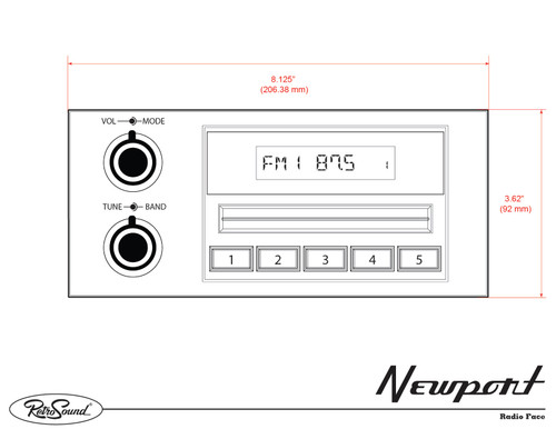 1997-2001 Jeep Cherokee XJ Newport 1.5 DIN Radio