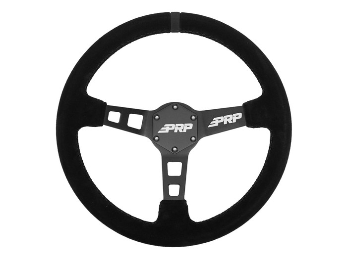 PRP XJ Cherokee Flat Suede Black Deep Dish Suede Leather Steering Wheel