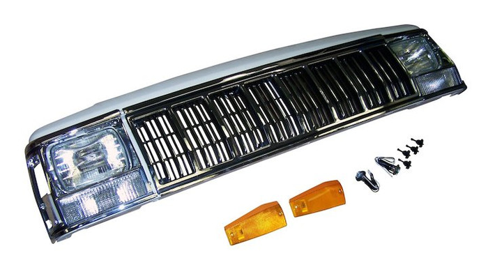 Header Panel Kit, Chrome, 1991-1996 Cherokee XJ