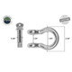 Recovery Shackle D-Ring 3/4" 4.75 Ton - Zinc