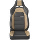 Corbeau XJ Jeep Cherokee Trailcat Reclyning Seats - Black Vinyl with Beige HD Vinyl (pair)