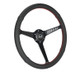 NRG Classic 15" Stealth XJ Cherokee Steering Wheel - Black Leather with Red Stitching
