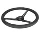 NRG Classic 15" Stealth XJ Cherokee Steering Wheel - Black Perforated Leather & Black Stitching