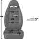 Corbeau XJ Jeep Cherokee Moab Reclyning Seat - Grey Vinyl with Perforated Vinyl Center (pair)