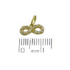 Pingente de ouro 18k infinito com zircônia 6,32mm