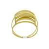 Anel de ouro 18k 3 ovais 11,90 mm