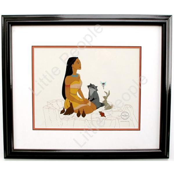 Disney Pocahontas Framed Cartoon Artwork Sericel Certification