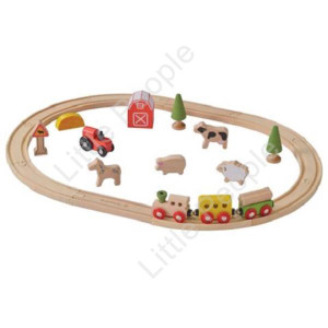 EverEarth Farm Train Set Kids Pretend Play Eco-Friendly EverEarth Farm Train Set Kids Pretend Play Eco-Friendly