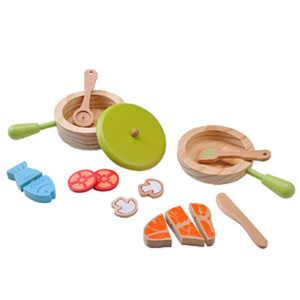 EverEarth Pots and Pan Cooking Set Kids Pretend Play Eco-Friendly
