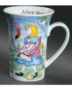 Paul Cardew Alice in Wonderland Mug Croquet Tall 5" Quote on the Inside