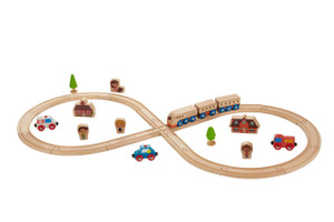EverEarth Train Figure 8 Train Set - 36pc Set Kids Pretend Play Eco-Friendly