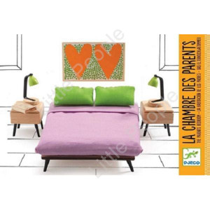 Djeco Modern Doll House Furniture Set - The Parents Room Djeco Modern Doll House Furniture Set - The Parents Room