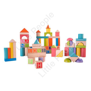 EverEarth Building Block Set 80 pce Kids Pretend Play Eco-Friendly